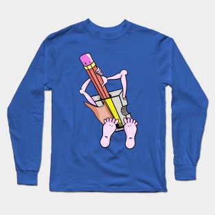 Funny Cartoon Pencil Sharpener Long Sleeve T-Shirt